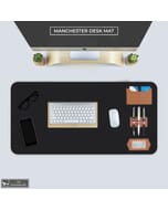 Manchester Vegan Leather Desk Mat - Black